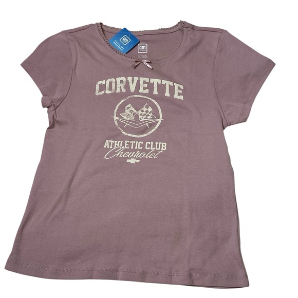 GM Tops - Corvette Athletic Club T-Shirt in Mauve size X-Large new